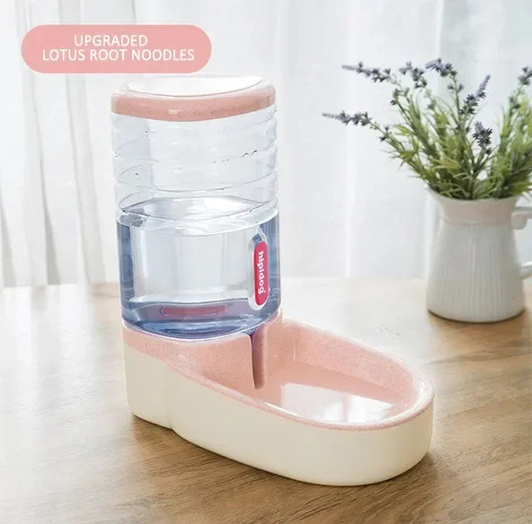 Automatic Dog Feeder Waterer Gravity Pet Food Dispensers Cat Water Dispenser Large Capacity Storage Container Food Water Bowl