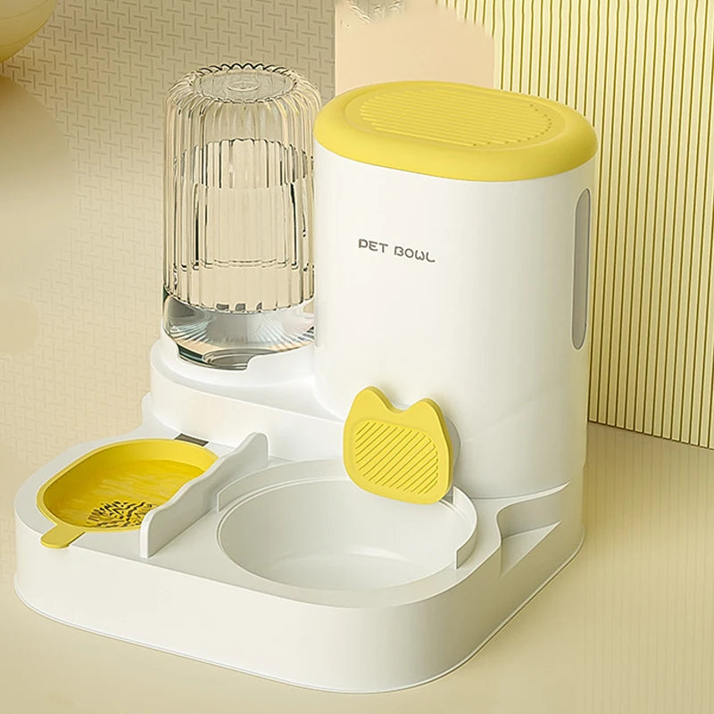 Automatic Cat Feeder Large Capacity Cat Food Bowl With Water Fountain Small Dogs Cats Dispenser Container Food Storage