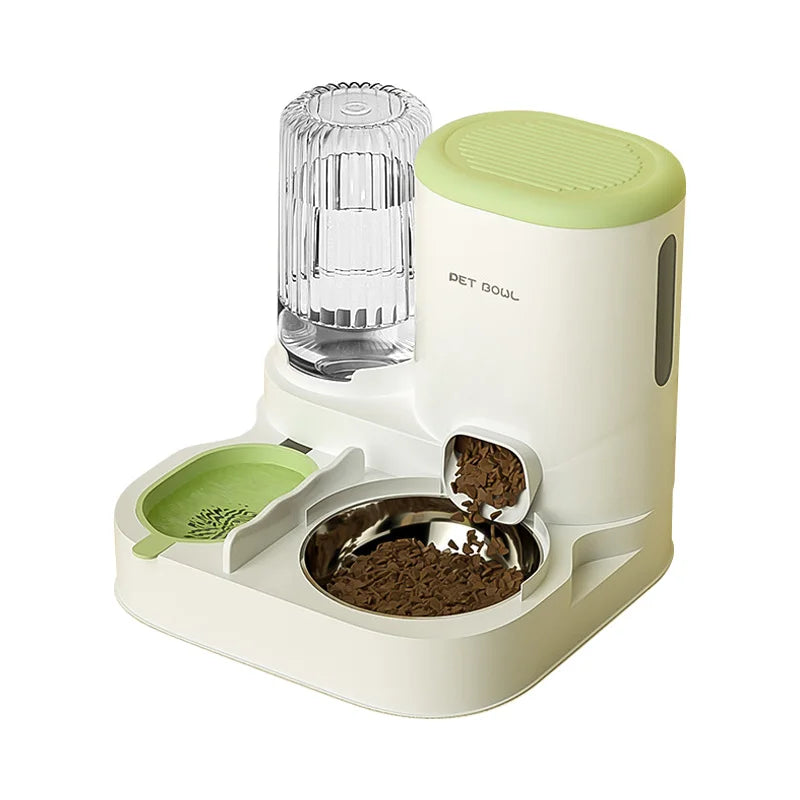 Automatic Cat Feeder Large Capacity Cat Food Bowl With Water Fountain Small Dogs Cats Dispenser Container Food Storage
