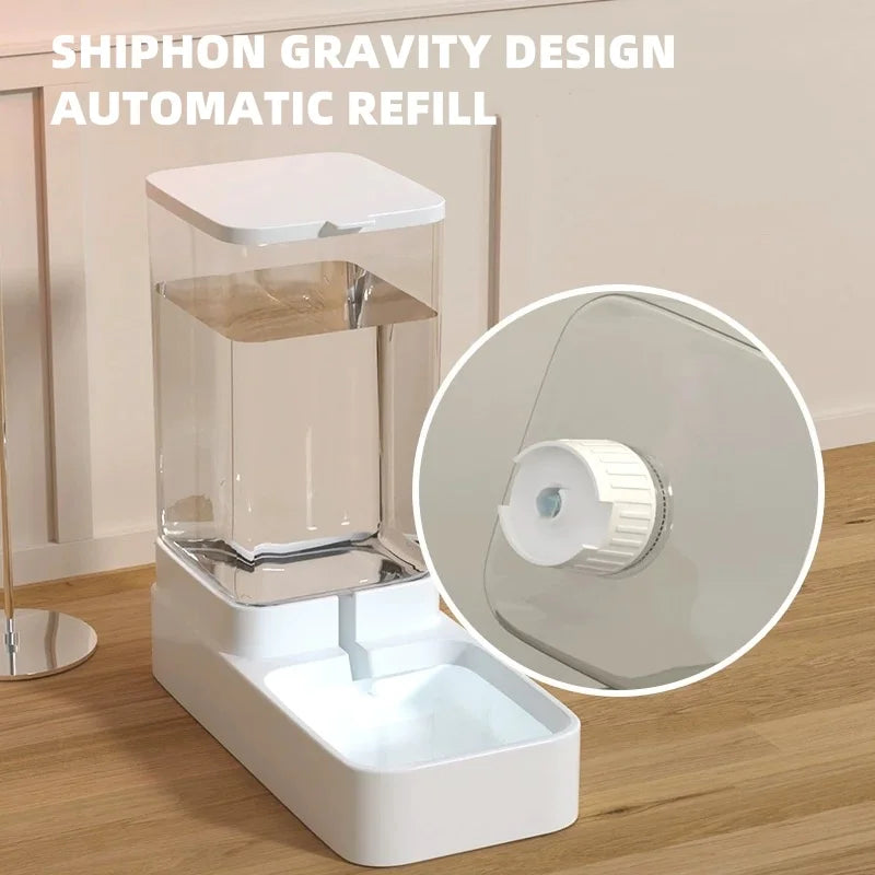 Automatic Cat Water Dispenser Gravity Dog Feeder Cat Feeder and Cats Water Dispenser Cat Feeder Food Storage Dispenser Container