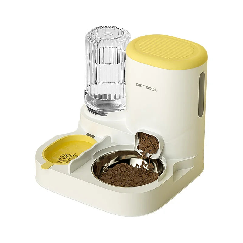 Automatic Cat Feeder Large Capacity Cat Food Bowl With Water Fountain Small Dogs Cats Dispenser Container Food Storage