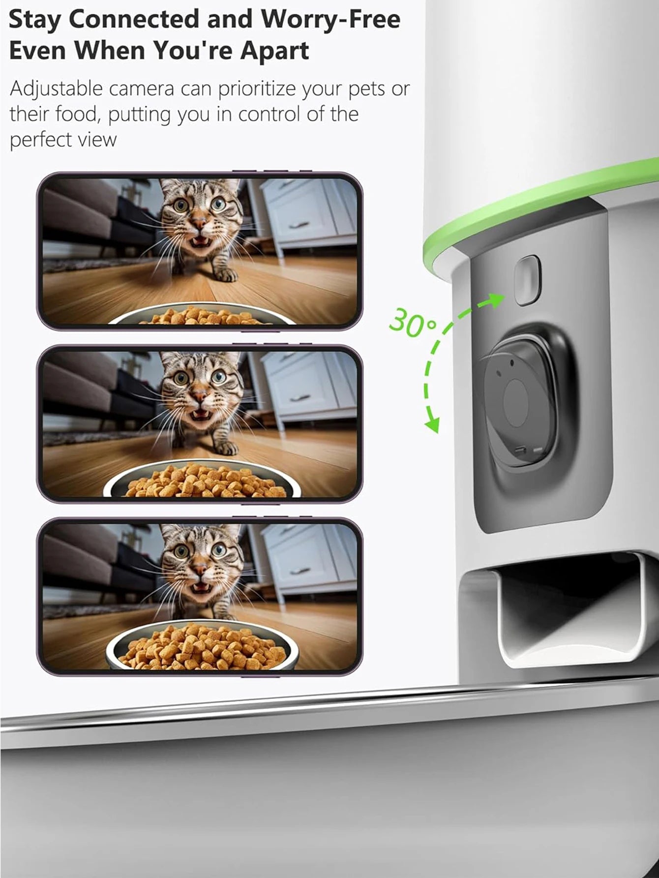1080P HD Camera Automatic Dog Feeder with 5G WiFi