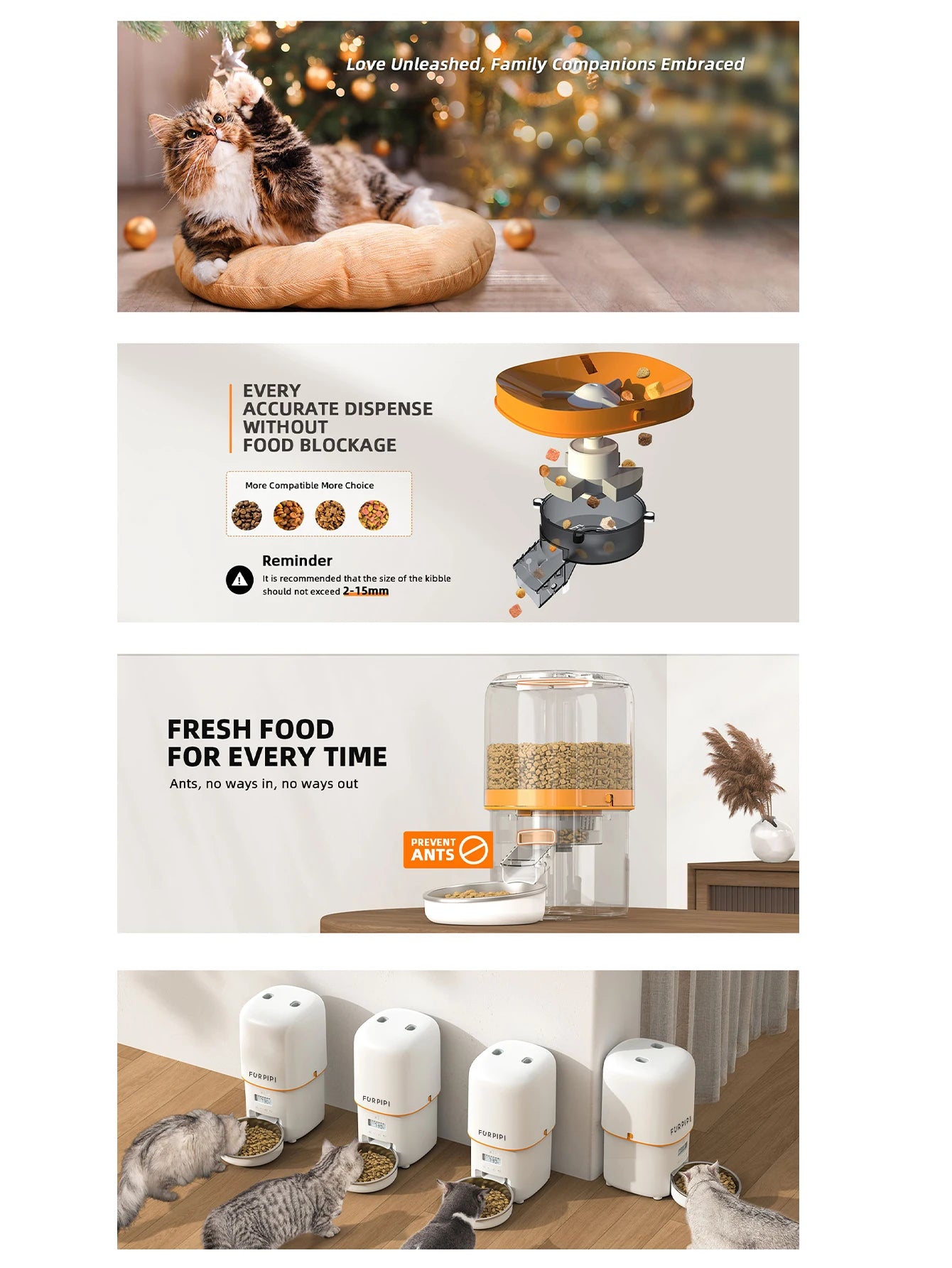 1080P HD Camera Automatic Dog Feeder with 5G WiFi